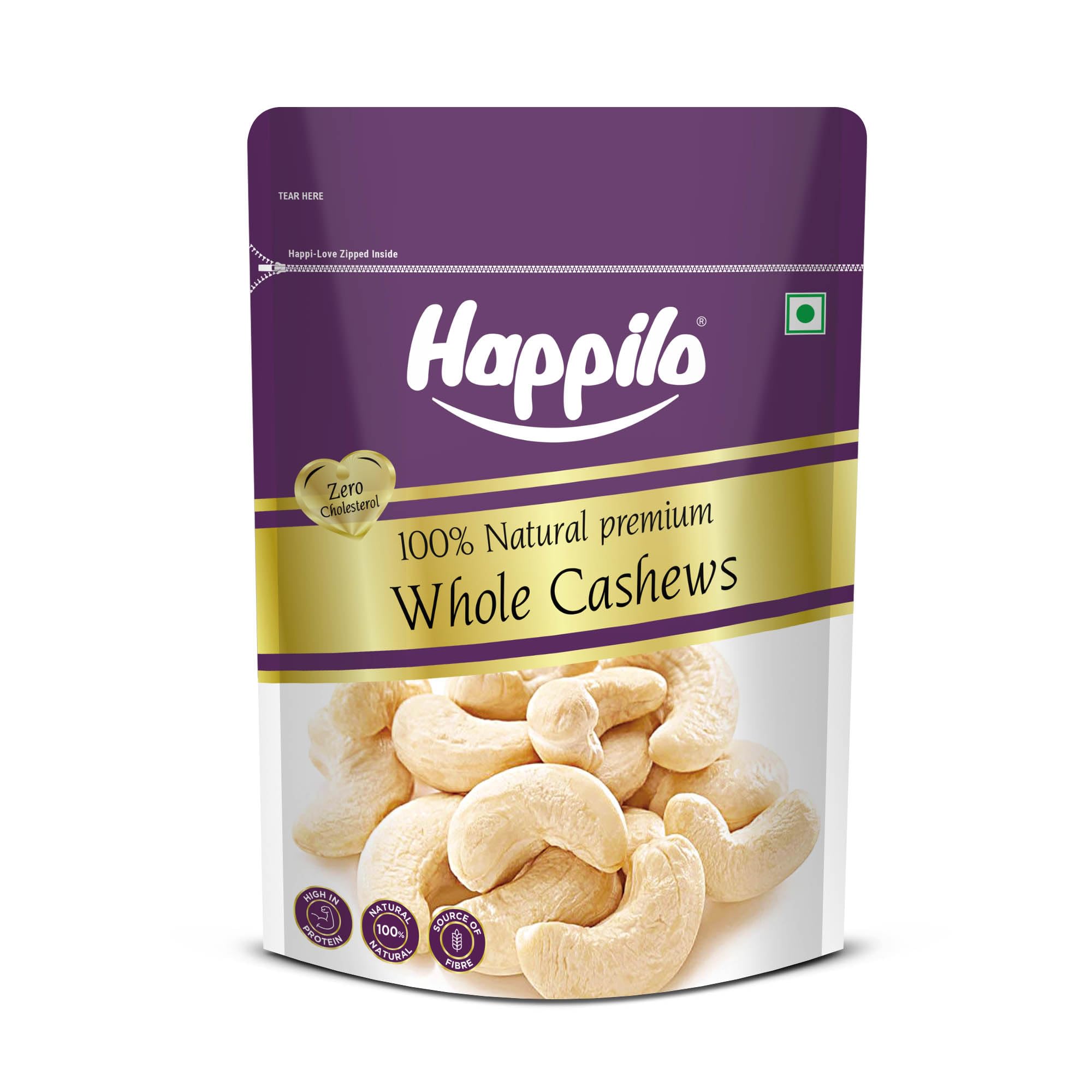 

Happilo Premium Natural Whole Cashews 500g Value Pack | Dry Fruits, Kaju, Healthy Snacks | Unsalted Cashew Nuts | Crunchy, Nutritious & Delicious
