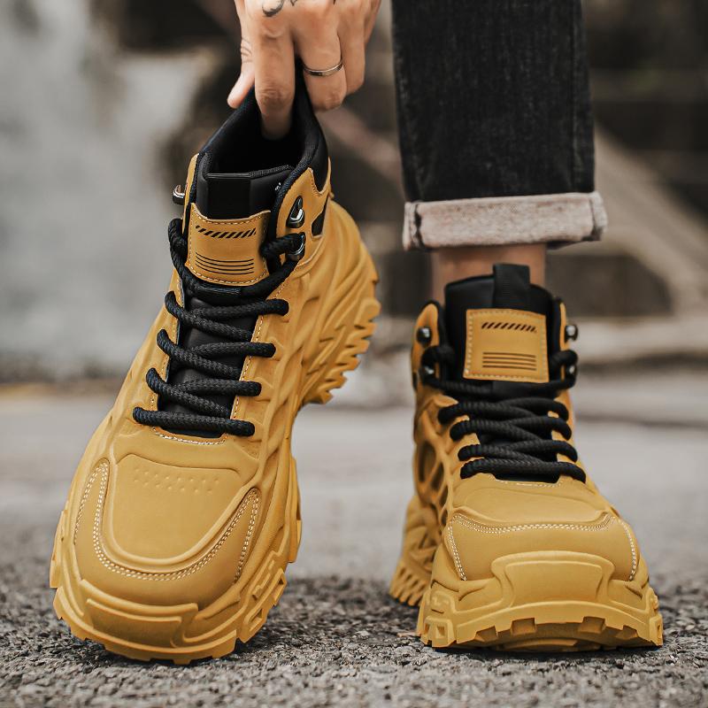 Fashion Men Hiking Shoes Mountain Desert Climbing Shoes Classic Sneakers Outside Comfortable Shoe Male Trekking Footwear Casual Boots 44