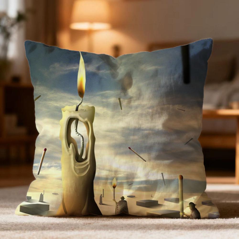 Popular S-Ssalvador dalied Cushion Cover Soft Washable Pillow Case Multi-Scene for Couch Bed Travel Office Use