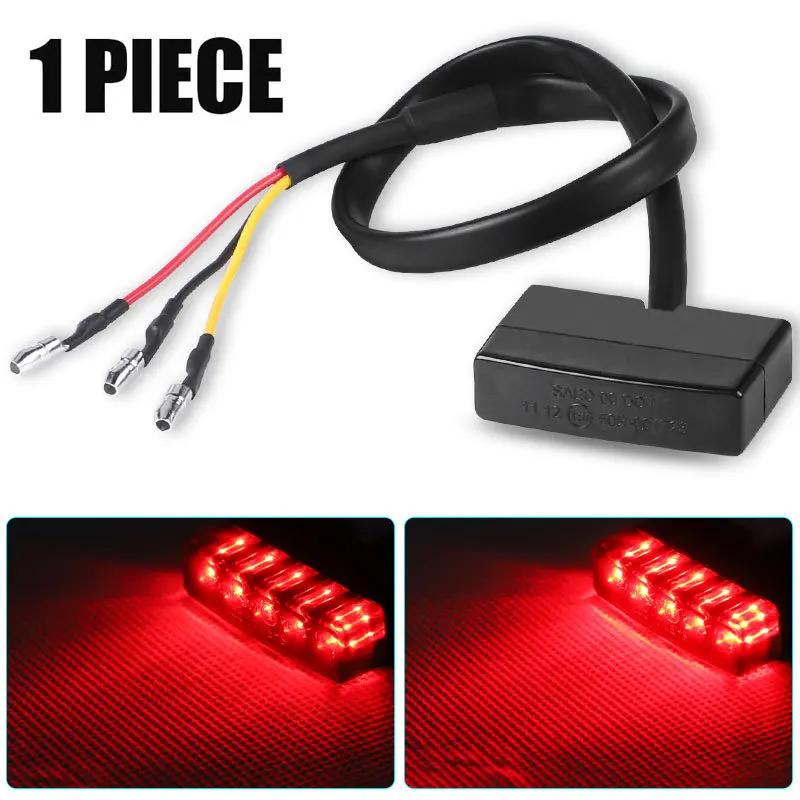 Motorcycle Mini Tail Light 5/11LED Motorbike Rear Brake Lamp Stop Warning Lamp For Scooter ATV Cafe Racer Bobber Kawasaki