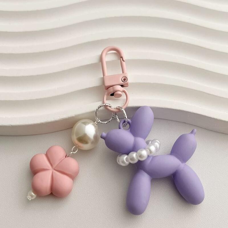 1+1 Ballon Welpe Perlen Schlüsselanhänger Paar Freundschaft Schlüsselanhänger