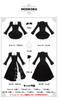 MODKOKU Gothic Lolita Neat and Jabot Ruffle Princess Long Size S Dress, Women's, 3-Layer Tiered, Clean, Ribbon, Lace, Lace-Up, Dress, Dreamy, Cute,