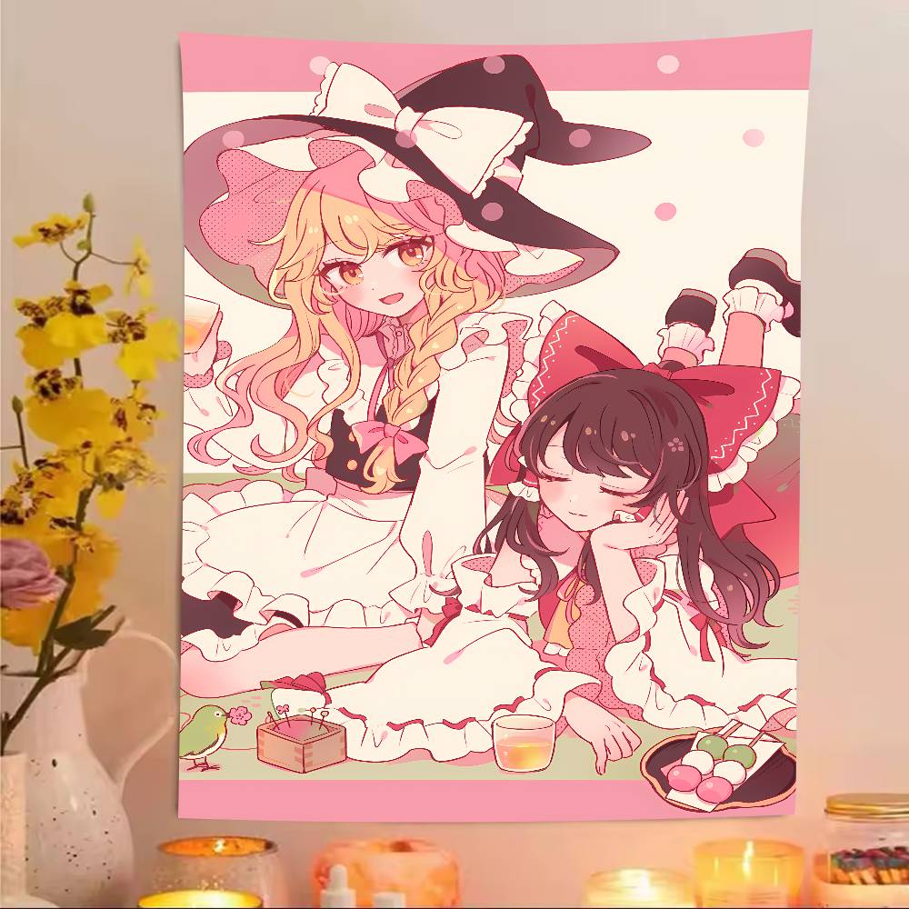 XXL Fashion Hot Popular Touhou Project Tapestry Anime Surrounding Bedroom Study Home TapestryRoom Dormitory Game Room Decoration