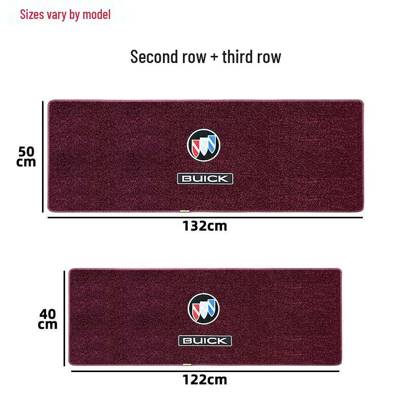 Buick GL8 Land Shang Middle Row Carpet Floor Mats - Custom Interior Wooden Foot Pads