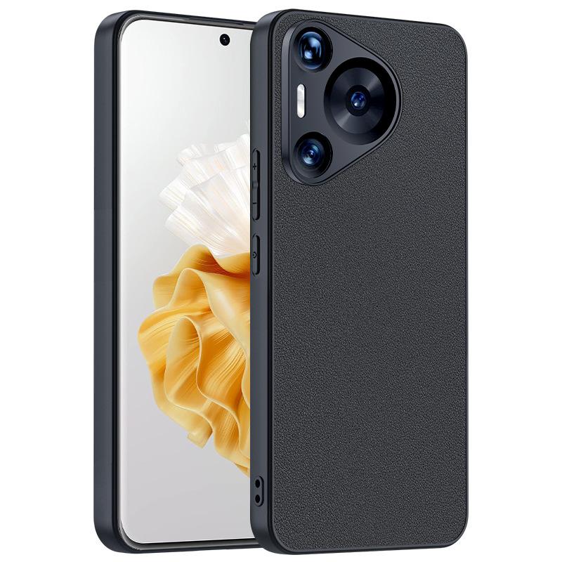 Applicable to Huawei Pura 70Pro Case Plain Leather Anti-Drop Lamb Leather Ultra Thin Leather Protective Case