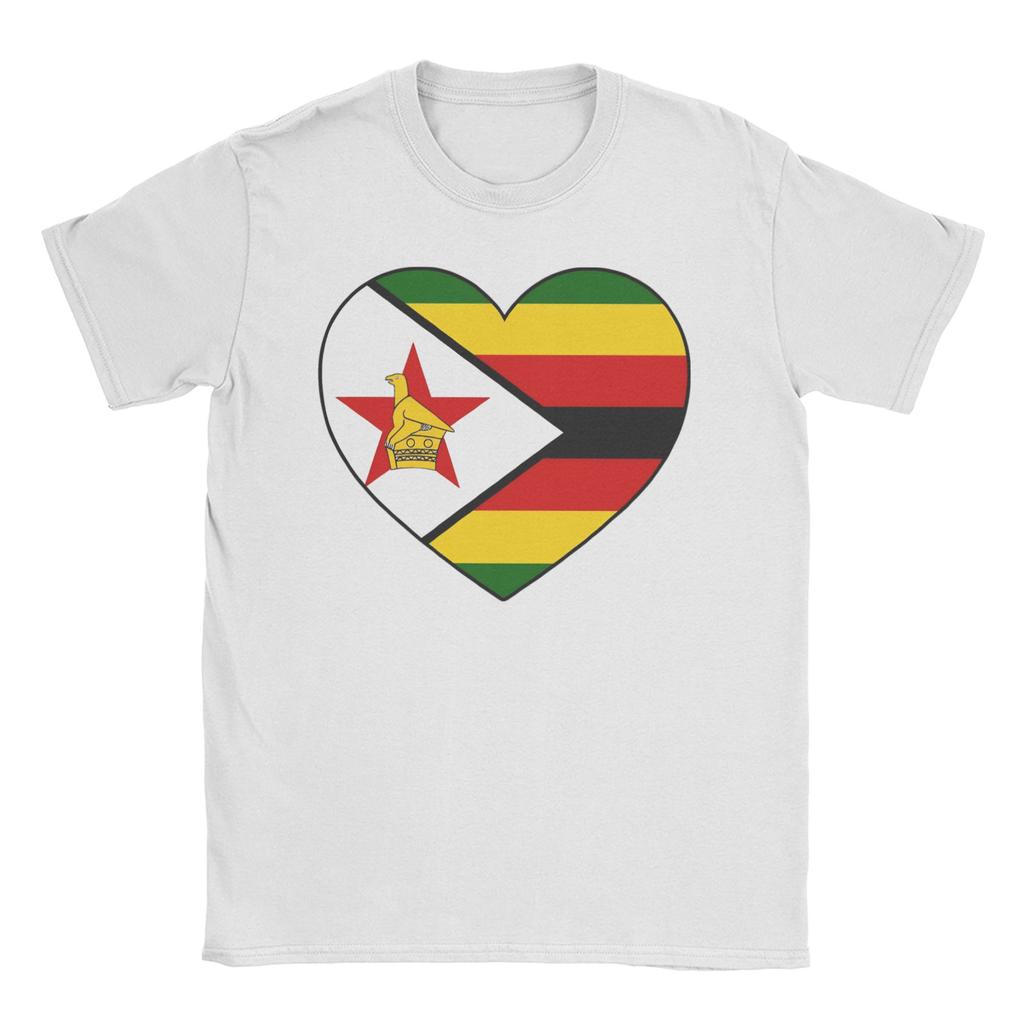 Coat of Arms of Zimbabwe Unisex Women T Shirts Unique Tee Shirt Short Sleeve Crewneck TShirt Pure Cotton Gift Idea Clothes