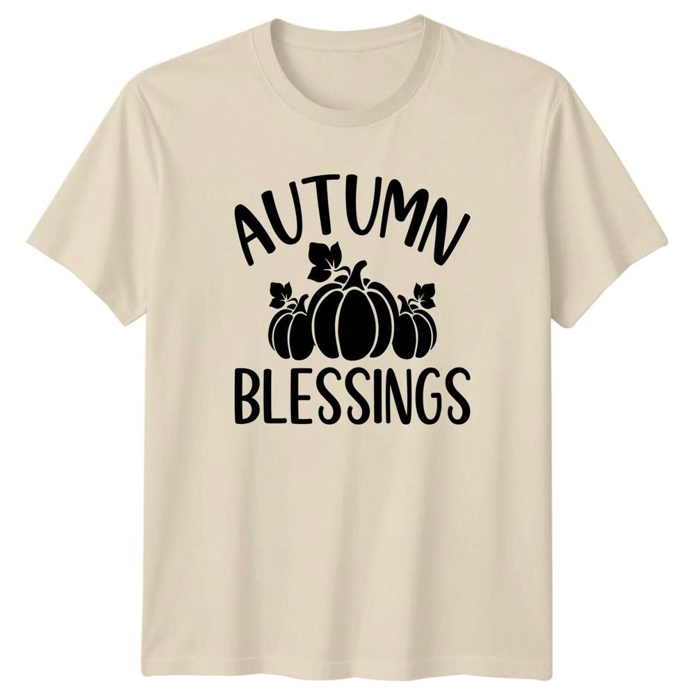 Autumn Blessings TShirt Autumn Pumpkin Seasonal Clothing Thanksgiving