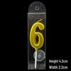50 Gold Number Candle Cake Toppers, Individually Boxed for Kids' First Birthday