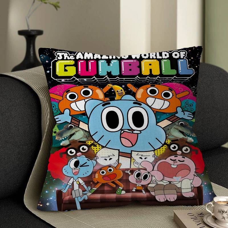 

The Amazing Funny W-world Of Gumball Decorative Room Aesthetics Pillow Case Home Decor Bedroom Sofa Bed Couch Pillow Cover 45x45 12x12Inch
