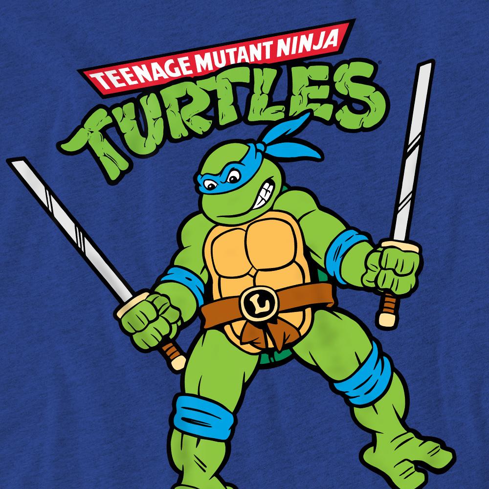 Teenage Mutant Ninja Turtles Unisex Adult Leonardo Retro T-Shirt