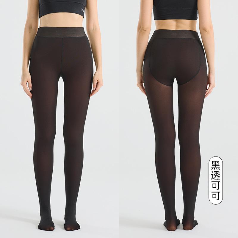 

Высококачественные колготки с проникновением в кожу, верхняя одежда, флисовые утепленные колготки, женские осенне-зимние теплые брюки большого размера 220g XL size (suitable for 180-115kg)