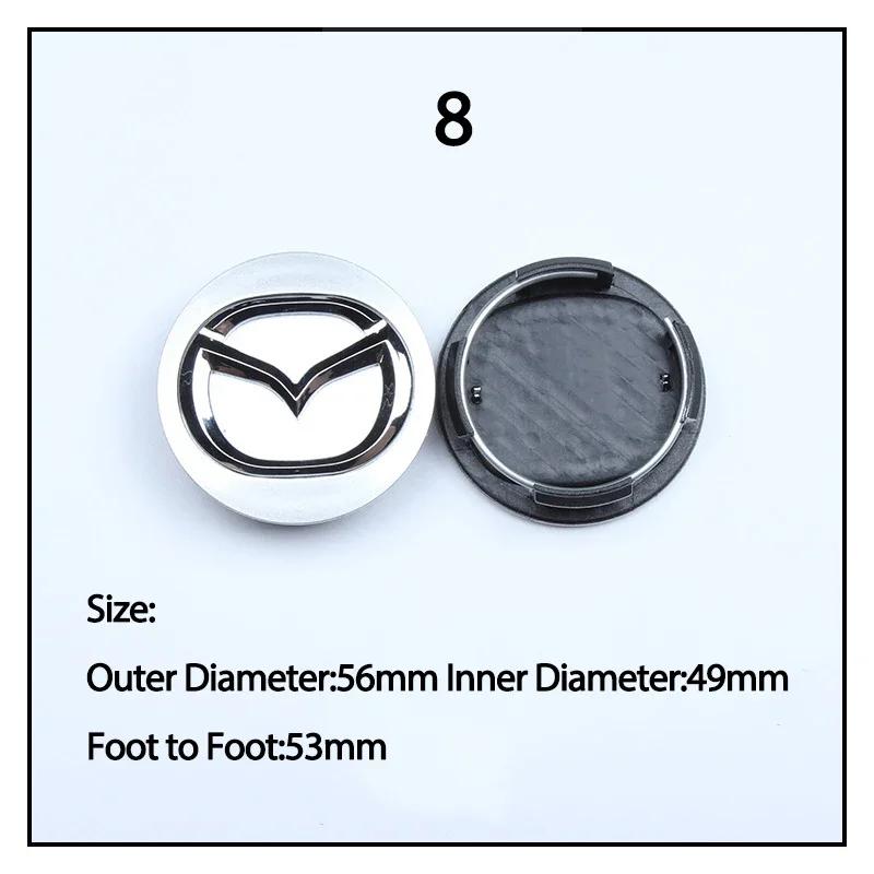 52mm 56mm Car Wheel Center Hub Covers for Mazda Atenza MX3 CX5 2 3 6 323 626 RX8 CX3 RX7 Protege Axela Speed 6