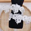 Lace Trim Ribbon For Wedding Dress Diy Crafts Material 3D Embroidered Flowers Patch Decorative Beaded Fabric Sewing Accessories