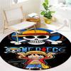One Piece Monkey D Luffy Round Area Rug Carpet Rug For Living Room Bedroom Sofa Playroom Decor Nonslip Floor Mat
