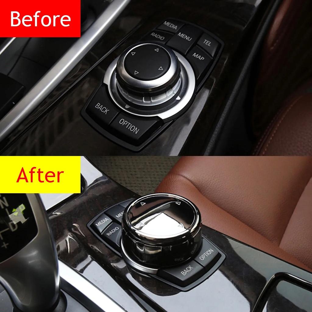 Car Multimedia Button Cover Trim Knob Sticker For BMW F10 F18 F07 F20 F21 F30 F06 F12 1/3/5/6 Series For NBT Controller Ceramic