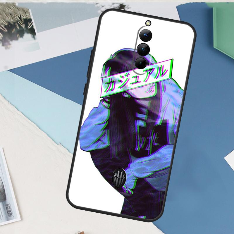 Sad Anime Aesthetic Senpai Case For ZTE Nubia Red Magic 10 Air 5G 6R 6 7 6S 7S Pro RedMagic 10 9 8 8S 9S Pro Plus Cover