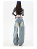 American Vintage Women's Loose Denim Wide-Leg Pants - 2026 Spring Collection, Stylish and Slimming