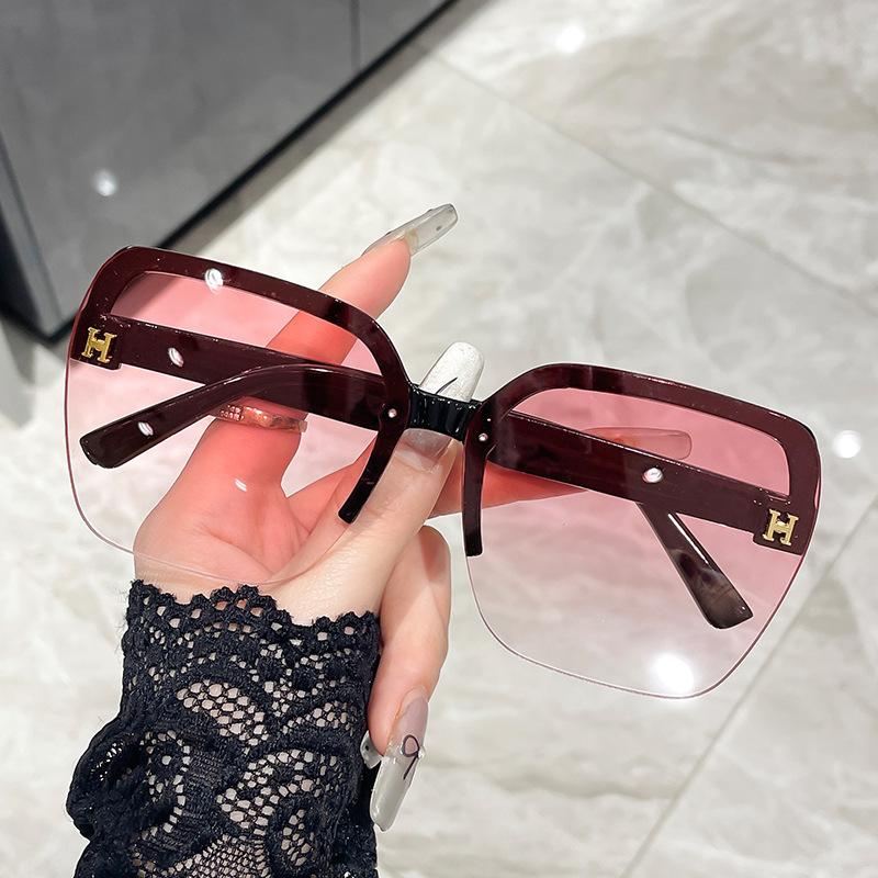 Okulary przeciwsłoneczne H Half Frame Advanced Sense Sunscreen Thin High Definition, małe pachnące, wiatroszczelne, chroniące przed promieniowaniem ultrafioletowym