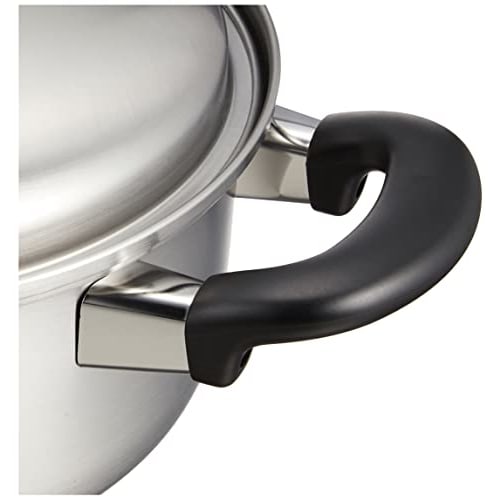 Wahei Freiz Tsubame-Sanjo Yukihira Pot 16cm & 20cm Double-Handled Pot, Stainless Steel, Induction and Gas Compatible, Enzo EM-018