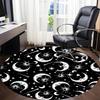 1pc Moon Stars Office Round Area Rug, Indoor Mat Suitable For Office, Under Office Chairs Bedroom Living Room Home Decor, Room Deco