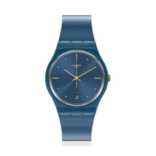 Swatch PEARLYBLUE Gent GN417 Watch, Blue