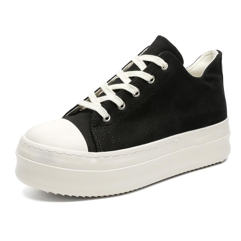 2025 New Men's Lace-Up Sneakers Casual Shoes Thick Sole Comfortable Walking Shoes Male Athletic Skate Footwear