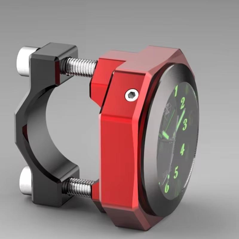Motorcycle Aluminum Alloy Clock Waterproof Handlebar Luminous Dial Motorcycle Clock for Dirt Bike Motocross Yamaha Suzuki Harley