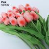 Home Decoration Artificial Flowers Fake Tulips Yellow Touchable Tulips Long-lasting Freshness For Window Displays