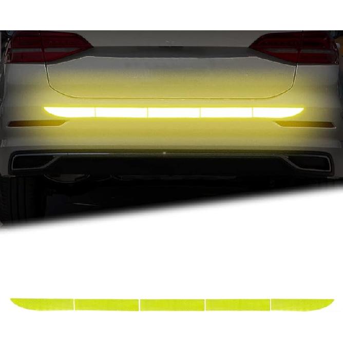 Reflective Rear Bumper Sticker Car Trunk Reflective Strips Diamond Grade Night Visibility Warning Tapes (6PCS Silver) желто-зеленый