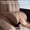 Nappa Leather Car Neck and Lumbar Support Pillows, Breathable Seat Cushions with Fine Embroidery for All Season Interior Use