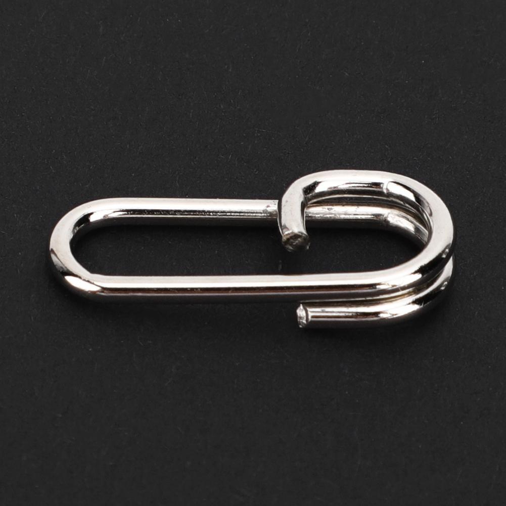 50PCS Powerful Oval Stainless Steel Fishing Clips Snaps Connector Interlock Accessories