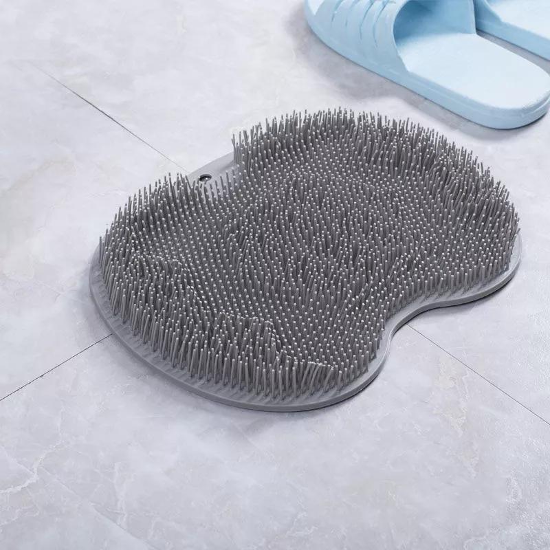 Foot Wash Brush Rub Back with Sucker Brush Bathroom Tool Foot Massage Pad Shower Massage Mat Exfoliating Bath Pad Bath Sponge