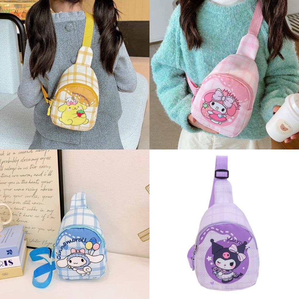 Cute Cartoon Children's Backpack For Girls With Kt Cat And Melody Print Lightweight Design