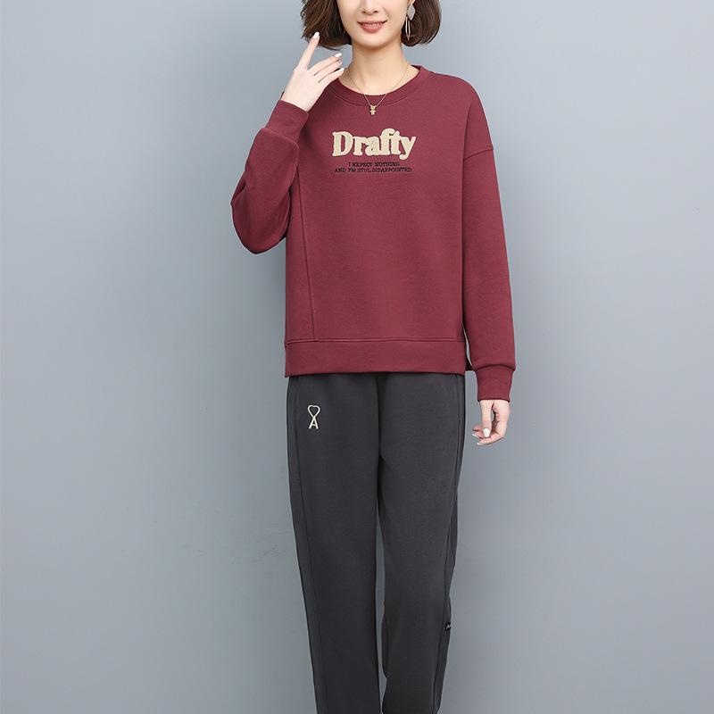 

Модный пуловер с корейской надписью на осень 2024 года - Женский приталенный, свободного кроя, с длинным рукавом и круглым вырезом L