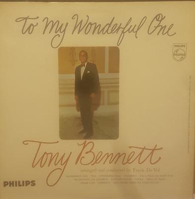 Disque LP TONY BENNETT - À Mon Merveilleux BBL7413 Philips 1960 Royaume-Uni Jazz Occasion