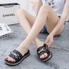 New Cool Slippers Women's Summer Wear Flat-bottomed Fashion Muffin Thick-bottomed One-word Slippers