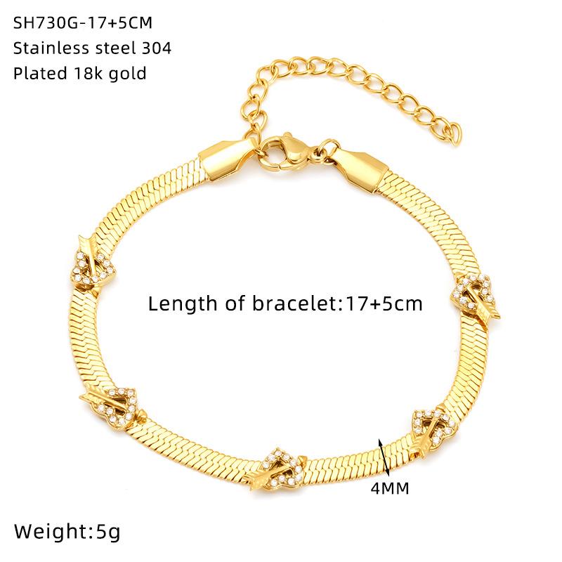 

Легкий Роскошный Циркон Титановая Сталь Браслет Женский Круг Простой Темперамент Ручные Украшения