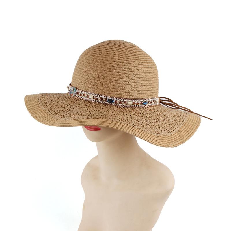 Ladies summer straw hat outdoor travel beach visor Japanese and Korean quality straw hat
