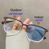 Fashion Photochromic Myopia Glasses Men Women Square Anti Blue Light Finished Prescription Eyewear Ultralights Retro Glasses