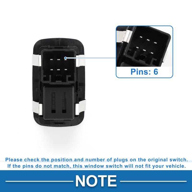 X Autohaux Rear Power Window Switch for Jeep Cherokee 2004-2015 Window Control Switch