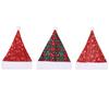 Cozy Thick Red Plaid Santa Hat With Plush Snowflakes For Holiday Decor