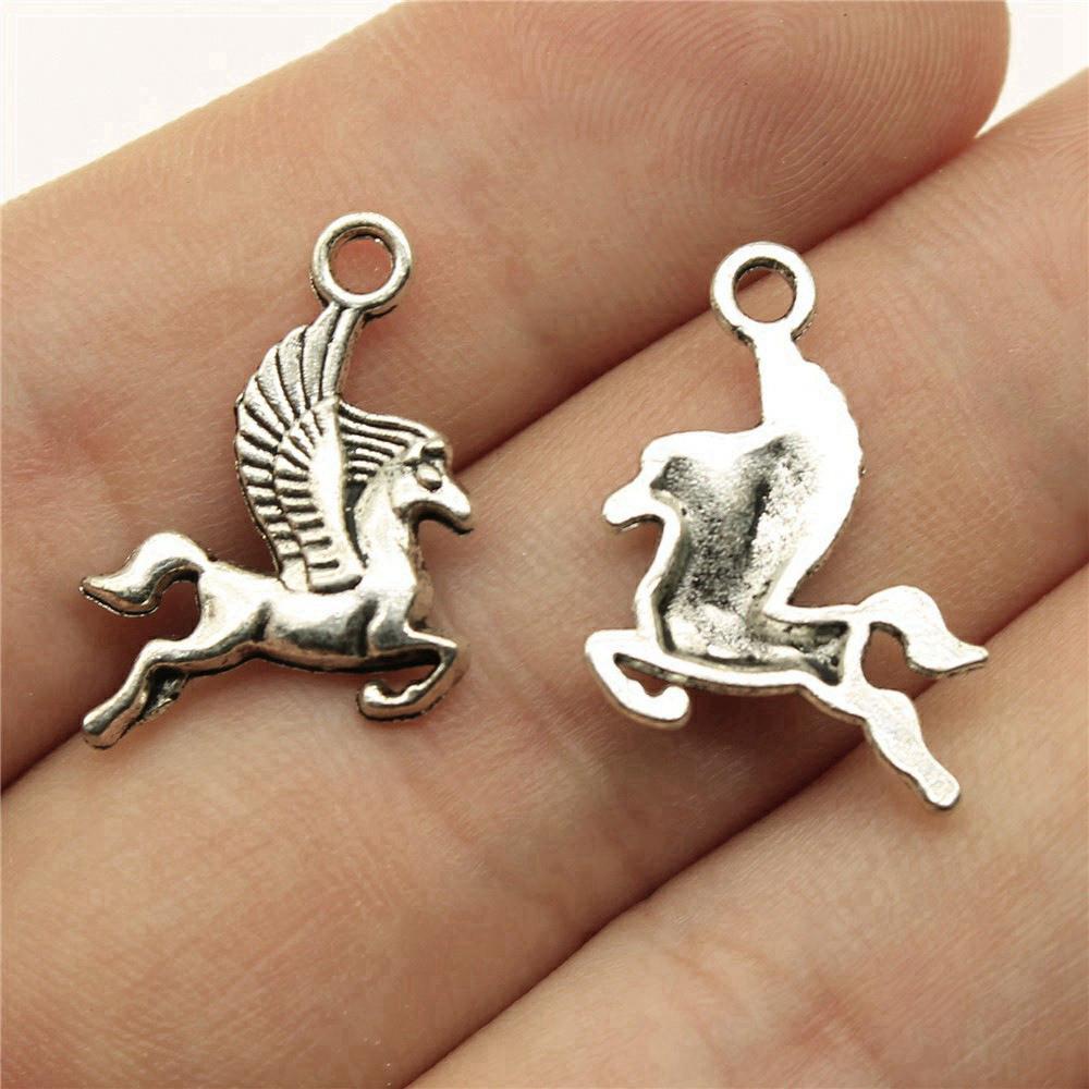 Charms Pegasus Horse Pendants Minimalist Jewelry Components QC095