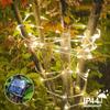 Solar Rope Lights Outdoor Waterproof 50/100LED String Light Clear PVC Tube Light for Camping Pool Railing Porch Tree Yard Decor