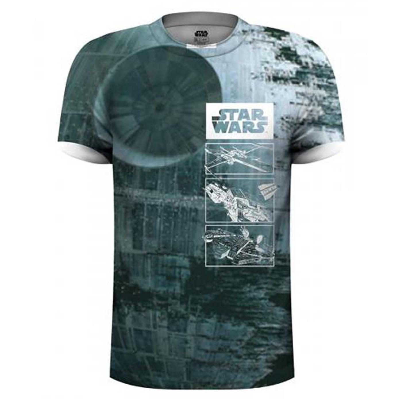 Death Star Star Wars Sub Tie Fighter Official Mens T-Shirt S