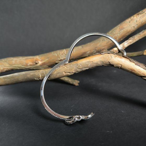 Серебряный браслет с фианитами, вес изделия 11,89 гр (2185550)