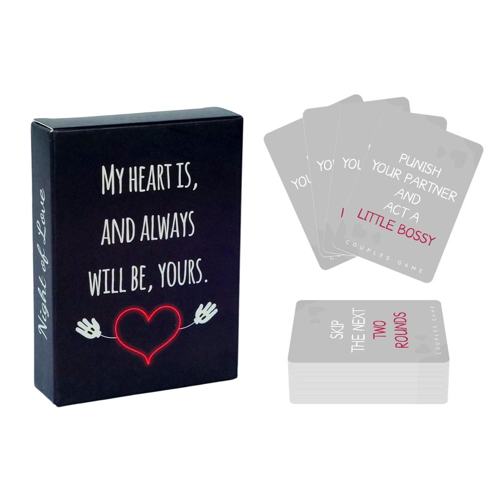 50 Paarkarten, Dating, Wärme der Emotionen, Herzerwärmendes Spielzeug, LernkartenSchreckliches Paarkartenspiel