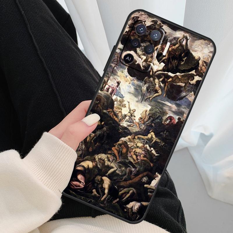 Renaissance Art Painting Case For Oppo A54 A74 A94 A18 A57 A17 A77 A38 A58 A78 A98 A80 A60 A40 A96 A76 A16 A15 A5 Pro