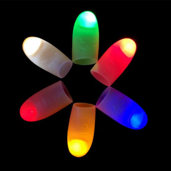 Magic Thumb Lights LED Magic Thumb Prank Toy Light Up Flashing Fingers Tips for Magic Stage Tricks Performance Props