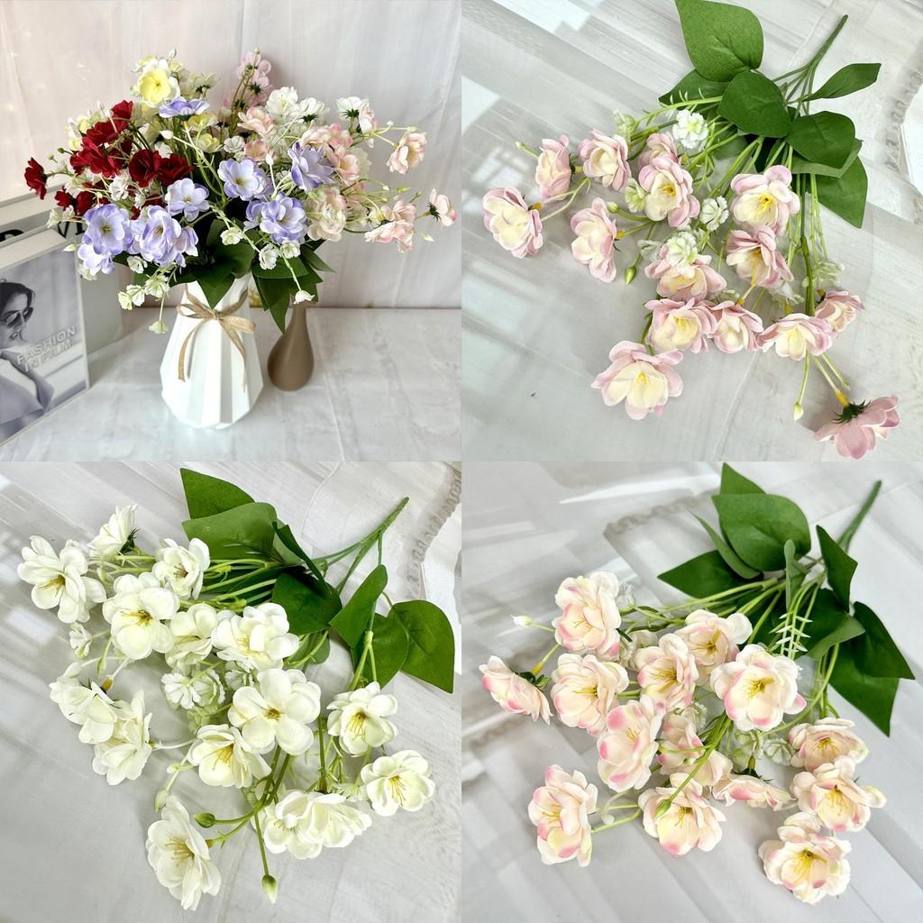 Mimoza Sztuczne Kwiaty Ręcznie Robiony Mały Bukiet Do Dekoracji Domu I Rekwizyty Fotograficzne