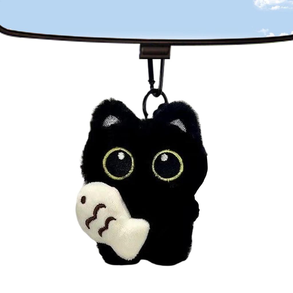 Cat Keychain Plush Stuffed Animal Backpack Keychain for Kids Soft Key Chain Bag Pendant for Wallets Car Tote Handbag Adults